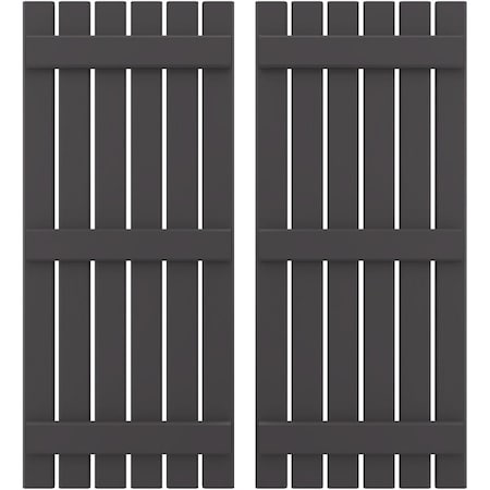 Americraft 6-Board (3 Batten) Exterior Real Wood Spaced Board-n-Batten Shutters, ARW401SB623X51SMH